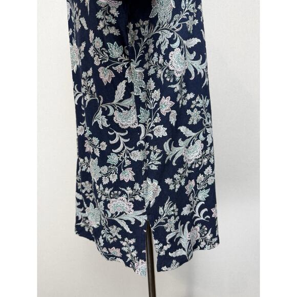 J.Jill Women's Tunic 3/4 Sleeves 3/4 Covered Buttons Floral Boho Sz M Petite - Picture 6 of 15